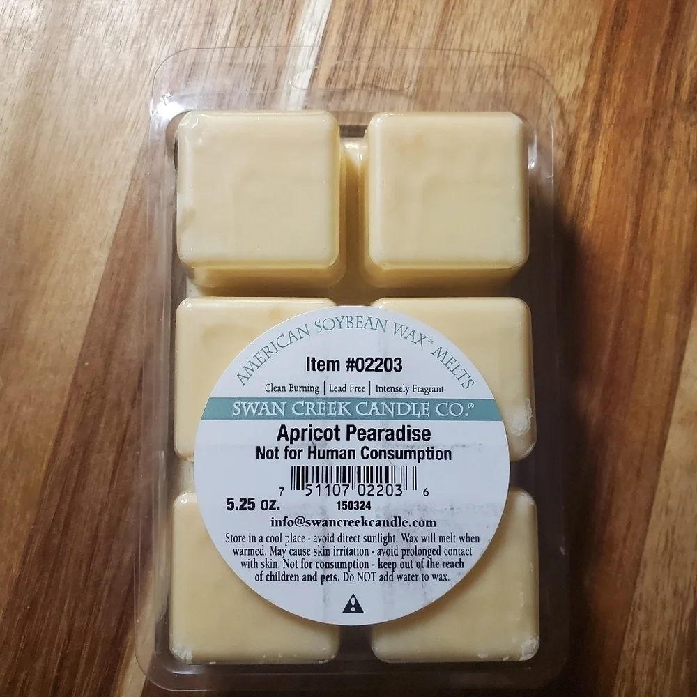 APRICOT PEARDISE by SWAN CREEK CANDLE CO. Herbal Melts 100% Natural Wax 5.25 oz